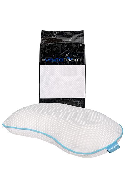 Viscofoam Half Moon Orthopedic Pillow with Neck Support Visco Pillow 60x40x12.5cm