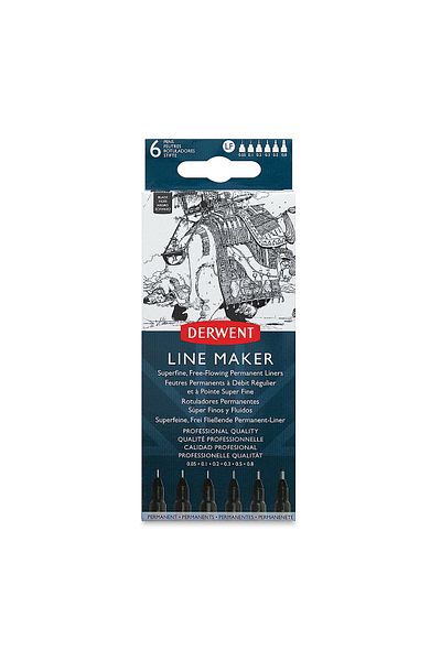 Derwent Technical Drawing Line Marker - Set of 6