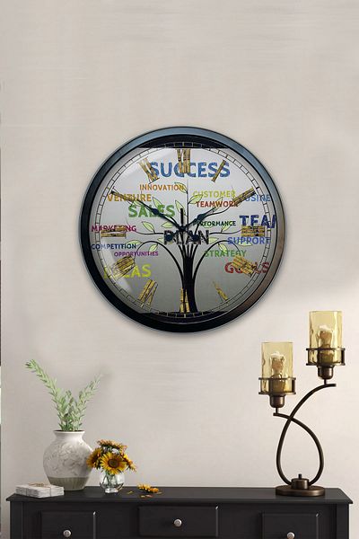Kasva Concept Gift 40 cm Black Metal Success Wall Clock
