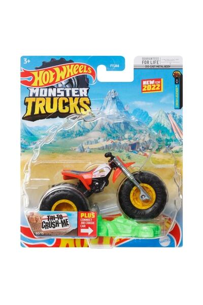 HOT WHEELS Fyj44 Monster Trucks 1:64 Car Tri to Crush Me Hcp37