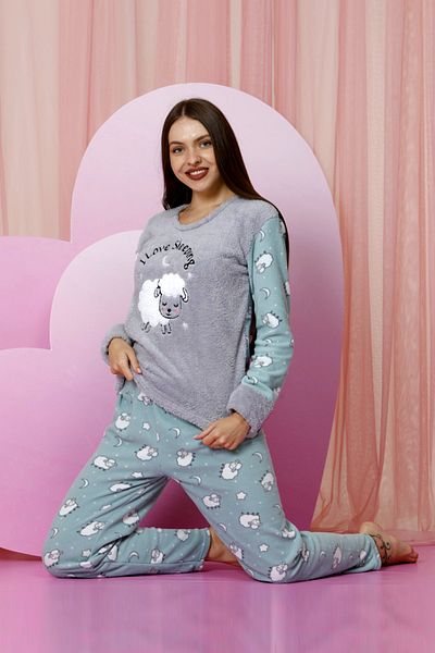 nisaNCa Winter Women's Fleece Pajama Set - New Year's Pajamas