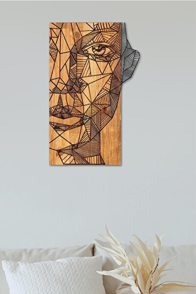 Doreline Doreart Nazo Wood & Metal Duvar Tablosu, Ev Ofis Duvar Panosu