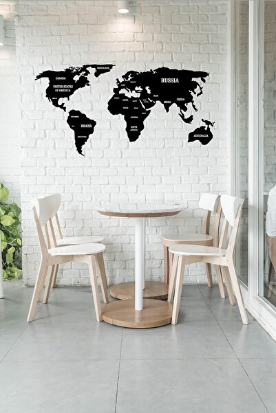 Doreline Doreart World Map 3 Metal Duvar Tablosu, Ev Ofis Duvar Panosu