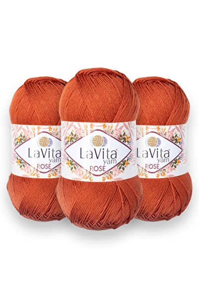 LaVita Yarn Rose 3'lü Paket Amigurumi, Punch, Etamin, El Örgü Ipi Taka Yarn (...