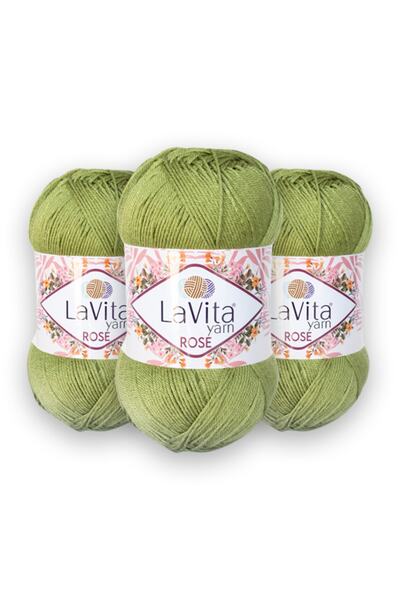 LaVita Yarn Rose 3 pachete de amigurumi, pumn, etamină, frânghie de tricotat ...