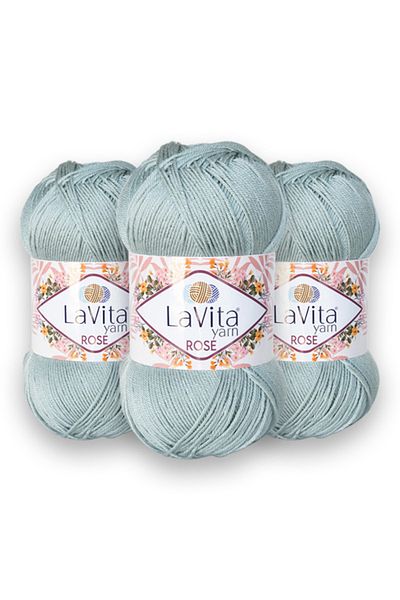 LaVita Yarn مجموعة من 3 قطع من خيوط أميجورومي وبنش وإيتامين وحياكة يدوية من خيوط تاكا (5215-أخضر مخضر)