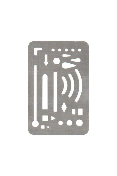 Lutart Metal Eraser Template 85x55mm La-st5