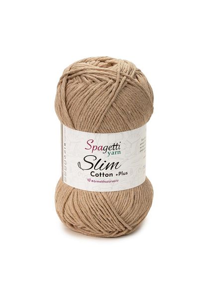 Spagettiyarn Slim Cotton Plus Beige Πλεκτό Νήμα