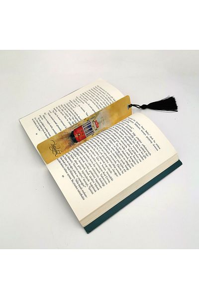 Sadrazam Nostalgic Tram Printed, Tasseled Bookmark (gift Bookmark, bookmark-091)