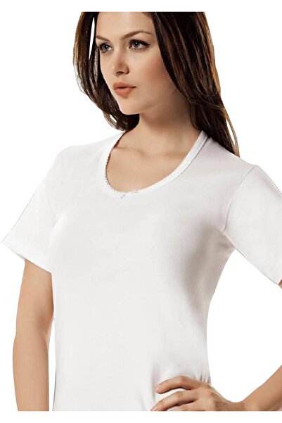 Tutku Γυναικεία φανέλα με μανίκια πλέξη ριμπ 141 |   Λευκό