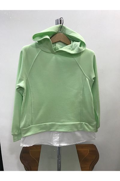 Çikoby Girl's Hooded Skirt Shirt Detail Sweatshirt