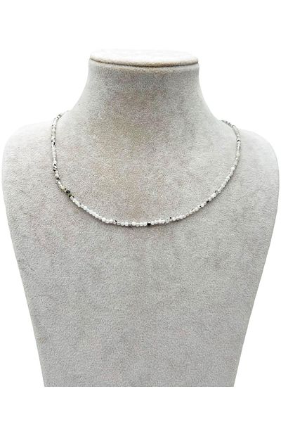 PEDRAS Natural Stone Facet Cut Moonstone Necklace A Quality