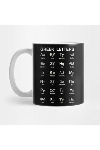 Pixxa Greek Alphabet Mug