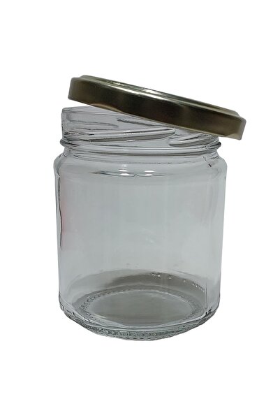 Paradise 50 Pieces Glass Jar 210 Cc with Lid - White/gold Lid - Mama Baby