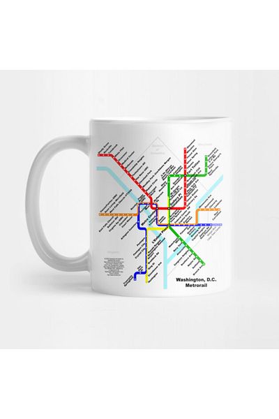 Pixxa Washington Dc Metrorail Map Mug