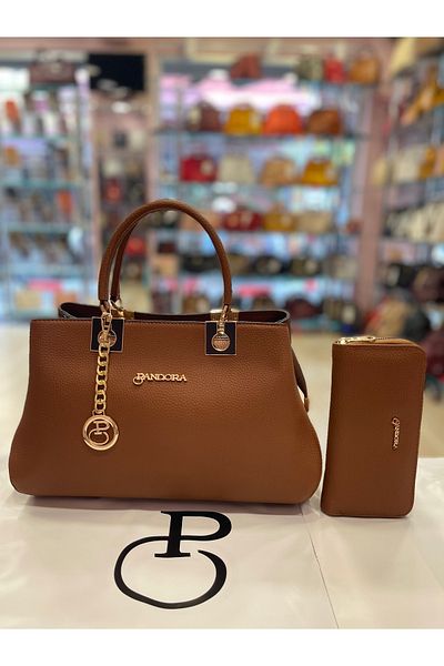 Pandora Bags Classic Brown Bag and Wallet Set