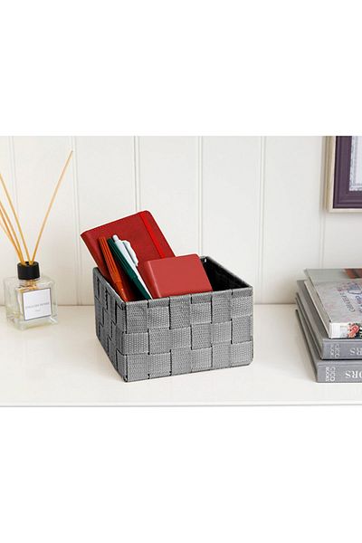 English Home Gray Classic Std Shine Basket - 14X14X7.5 cm