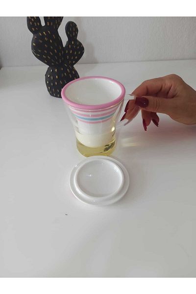 Universal Mug Cup Herbal Tea Self-Straining Thermal Cup 3 Pieces with Lid
