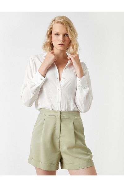 Koton Plissierte Shorts aus Modalmischung