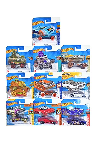 HOT WHEELS Tekli Kartonet 10 Adet Seri Başlangıç Seti Hotwheels Oyuncak Araba...
