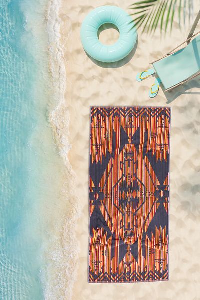 CottonTherapy Πετσέτα πισίνας Aztek 72x150 cm από 100% βαμβακερό νήμα ζακάρ βαμμένο