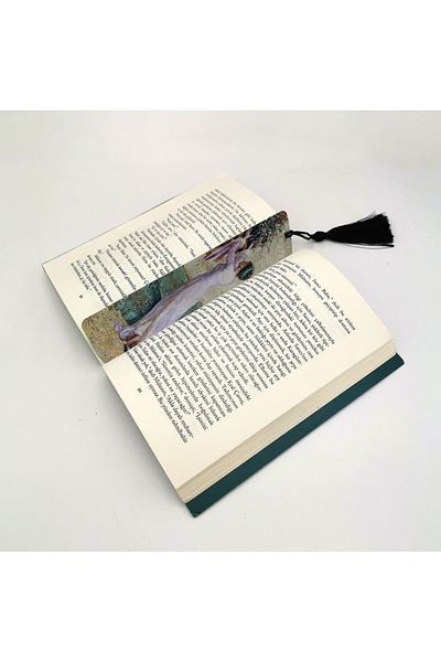 BAKSEPETE Girl Placing a Vase (Osman Hamdi Bey) Printed, Tasseled Bookmark (gift Bookmark, bookmark-107)