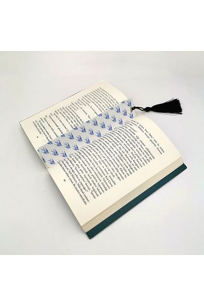 BAKSEPETE Swallow Pattern Printed, Tasseled Bookmark (gift Bookmark, bookmark-131)