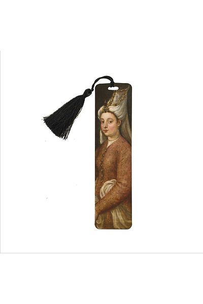 BAKSEPETE Hürrem Sultan Printed, Tasseled Bookmark