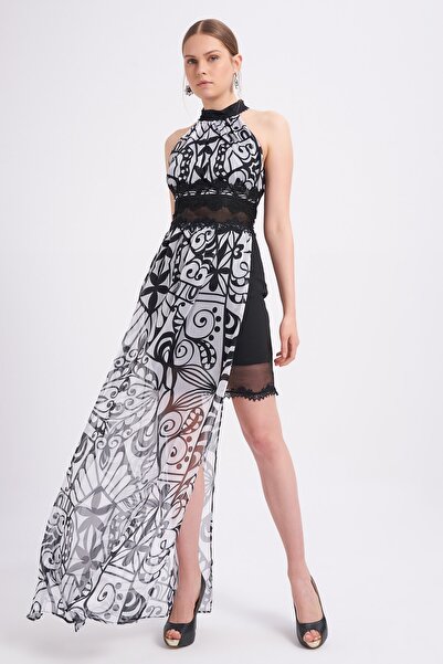 Balizza Blz-nakışlı Tül Dizayn Abiye Elbise