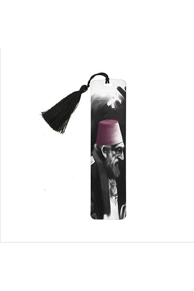 BAKSEPETE Sultan Abdulhamid II Printed, Tasseled Bookmark (gift Bookmark, bookmark-101)