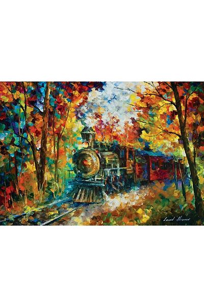 Art Puzzle 500 Piece Puzzle Autumn Train