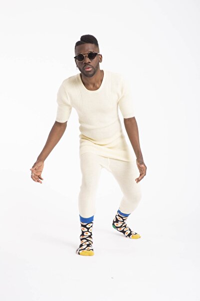 vkm shop Lenjerie de corp din lână Dertex pentru bărbați cu mânecă scurtă