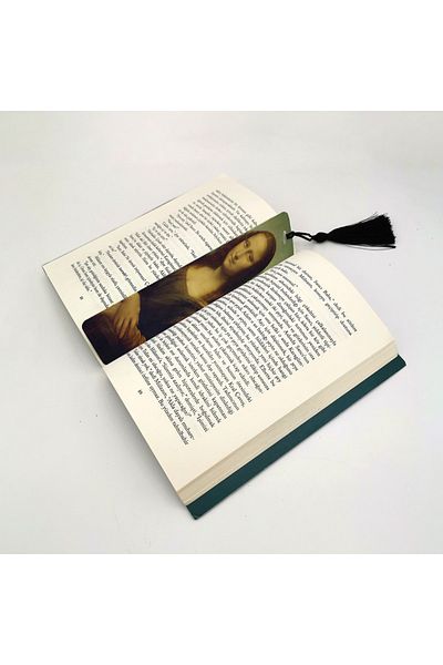 BAKSEPETE Mona Lisa Leonardo Da Vinci Printed Tasseled Bookmark