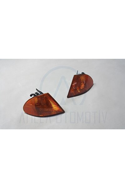 Fabrikasyon 2 X Bmw 3 Serisi E46 1998-2001 Sedan Uyumlu Ön Sinyal Sarı Sağ So...