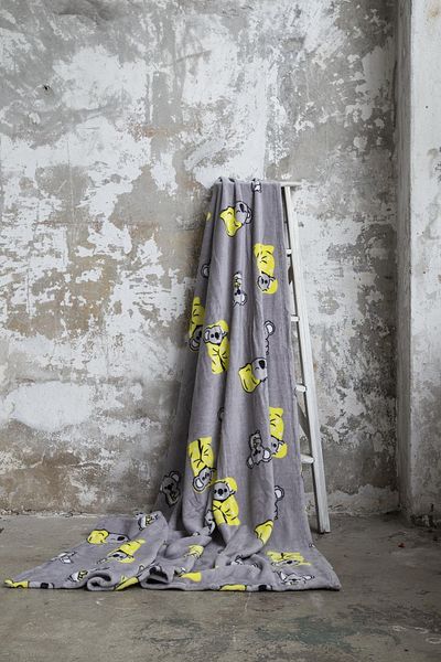 Dolce Bonita Home Wellsoft Tv Blanket - 110X140 Koala Bear Yellow Color