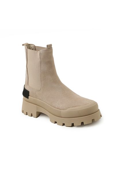 John May Women's Boots Rd-4365 Suede Capuccino