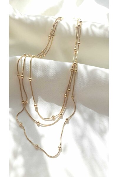 nilüfer takı tasarım قلادة ثلاثية مشتركة مع سلسلة كروية