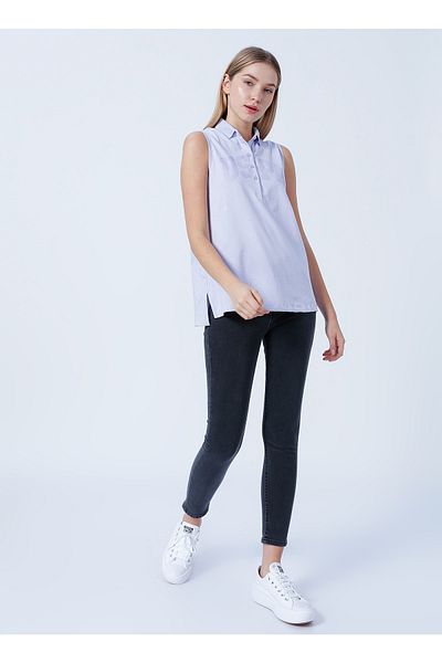 U.S. Polo Assn. Tricou de damă Polo Neck Liliac Gupse
