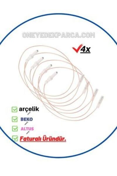 Beko Fırın Ocak Çakmak Buji Kablosu (4lü Set)