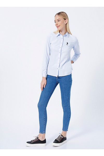 U.S. Polo Assn. Cămașă Guler Unis Albastru Cămașă Femei Wox022k