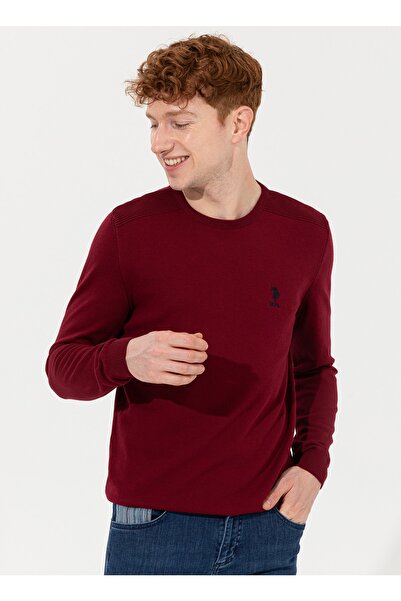 U.S. Polo Assn. Bisiklet Yaka Kırmızı Erkek Kazak Td01-bsk22