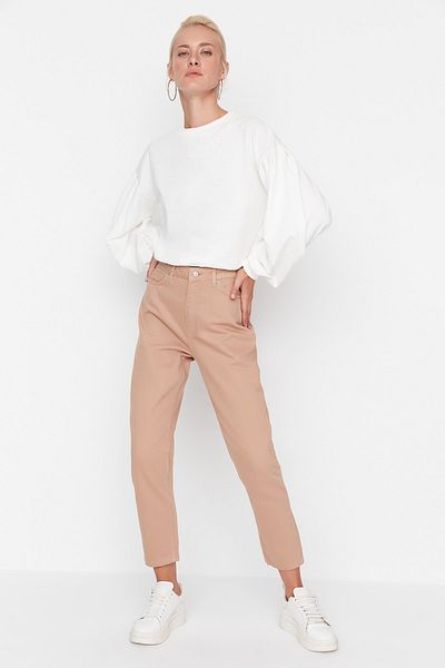 Trendyol Collection Μινκ Ψηλόμεσο Mom Jeans TWOSS20JE0200
