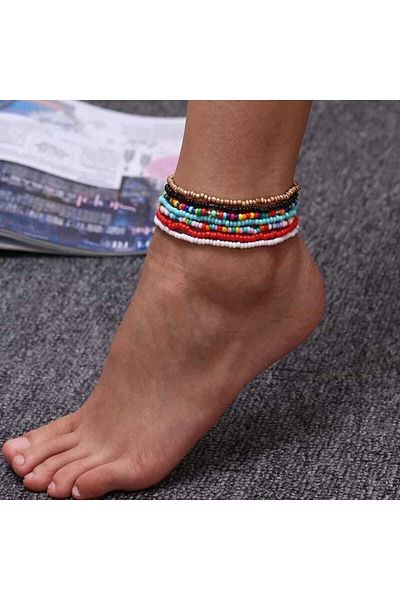 İPAR AKSESUAR Sand Bead Anklet And Bracelet
