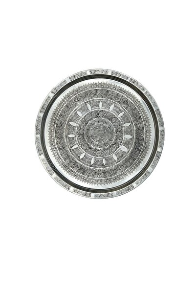 HASBEDESTEN Sini Bakır Büyük Tepsi Eskitme Antep Işi 68-70 Cm