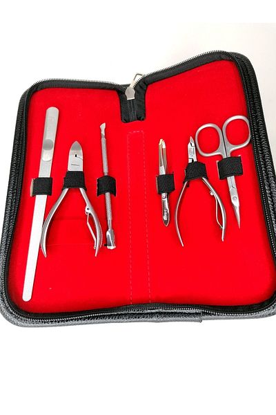 kozmetikist Manicure Pedicure Set Cobald (stainless Steel) with Original Biley