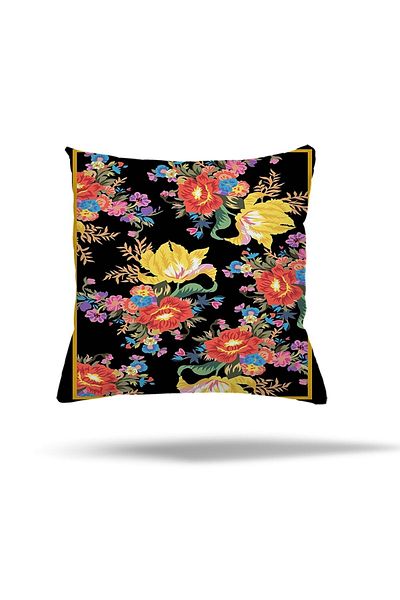 on the clouds Vintage Flower Patterned Hidden Zippered Pillowcase - Throw Pillow Seat Pillowcase