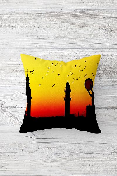 on the clouds Mardin Sunset Themed One Side Printed Hidden Zipper Pillow Case Throw Pillow Pillow Case