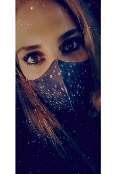 SütreTasarım %100 Pamuklu Kumaştan Çift Katmanlı Yıkanabilir Bez Maske