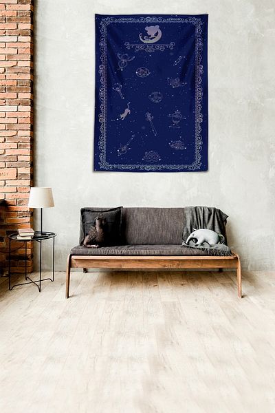 on the clouds Tapiserie din fagure lavabilă, rezistentă la pete, cu model de semne zodiacale astrologie