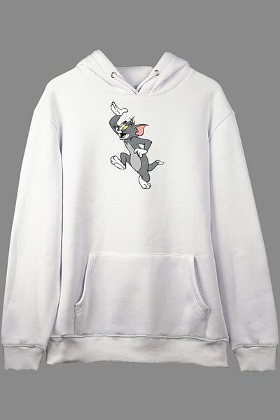 Joza Outdoors Φούτερ με κουκούλα με κουκούλα με στάμπα Tom And Jerry Design